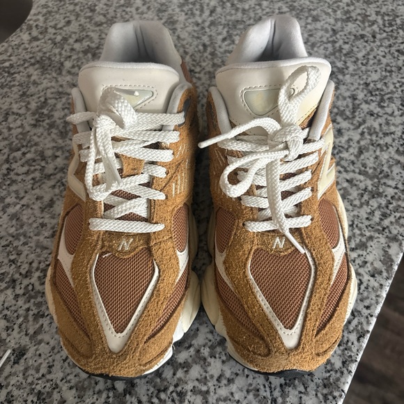 New Balance Shoes - New Balance Tan and Cream Sneakers